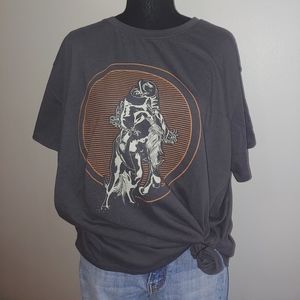 Dark Grey Cowboy Short Sleeve T-shirt